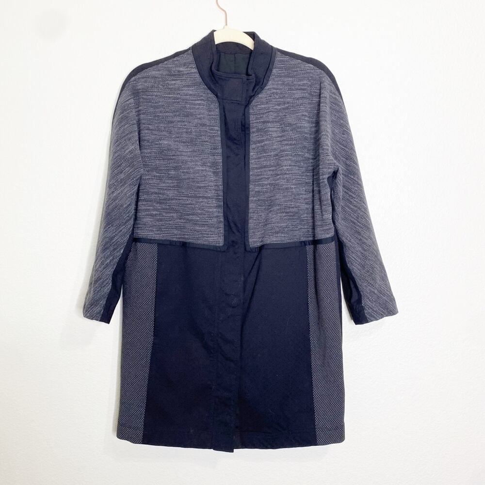 lululemon cacoon car coat black grey long jacket size small